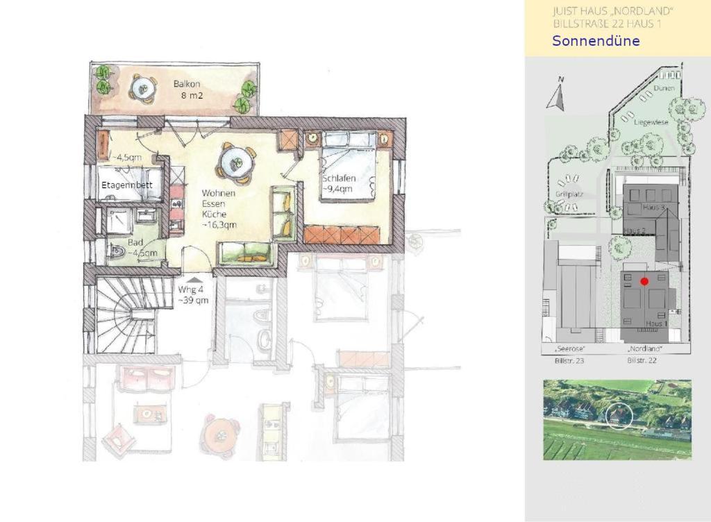 Ferienwohnung Sonnenduene Insel Juist Eksteriør bilde